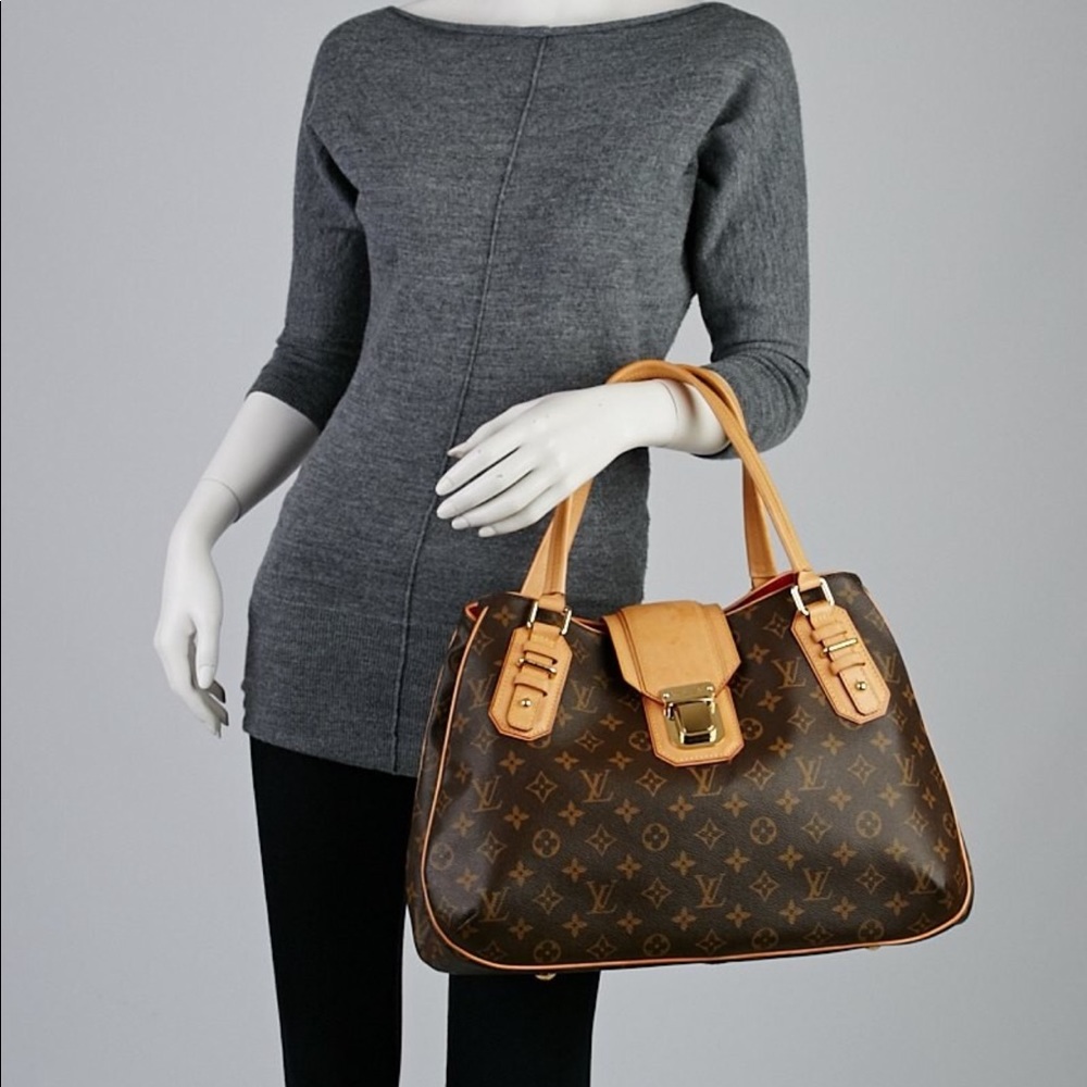 Louis Vuitton Brown and Tan Monogram Tote Bag